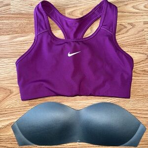 Nike Women's maroon Purple Sports Bra padded